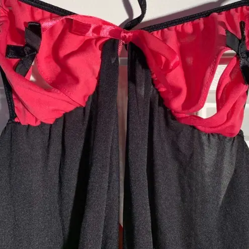 Valentine Negligee One Size Fits Most Pink