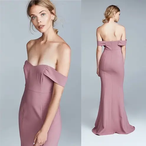 Likely Bartolli Off-Shoulder Mermaid Gown Navy Size 2 NWT