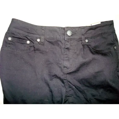 prAna New NWT Womens 6 Short Kayla Jeans Denim Black Out Stretch 28 X 30 Dark