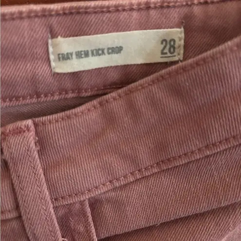 Harper Heritage Mauve Frayed Crop Jeans Pink Size 28