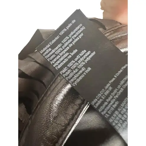 ALLSAINTS Aisha Silver Metallic Fringe Leather Mini Skirt Size 2