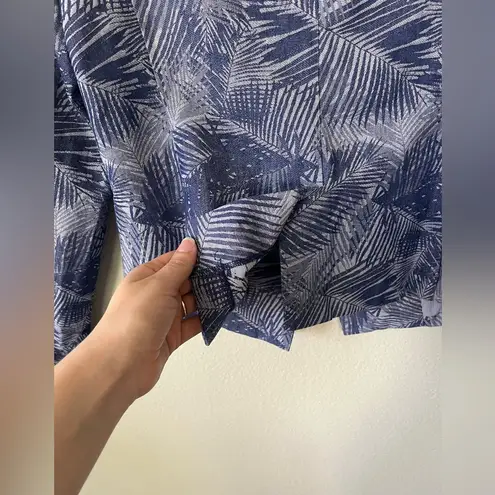 Anthropologie Cartonnier Navy Fern Brocade Smart Suit Jacket Womens Size 10 Blue