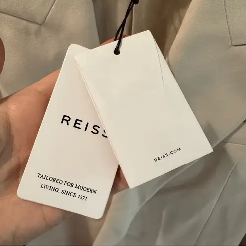 Reiss NWT Maya Open Front Blazer in Beige Size US4