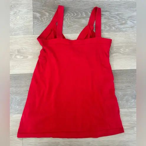 Energie Y2K Red Babydoll Cami Tank w Drawstring Pockets