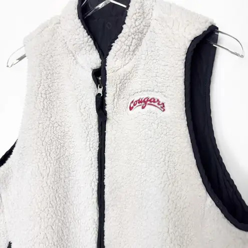 Women's WSU Cougars Reversible Fleece Black Vest L/XL Size L