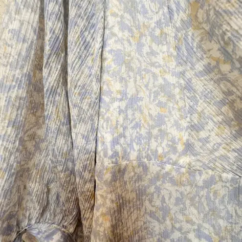 Club Monaco NWT Pitched Sleeve Robe Dress Pale Blue Multi