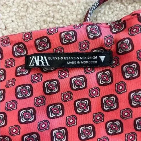 ZARA  pink bandana pattern top in size xs-s