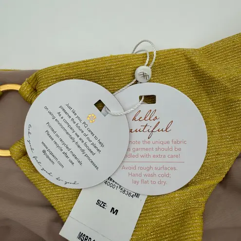 PQ SWIM PILYQ Swim Bottoms Size Medium NWT Eden Ring Full Gold Coast Teeny Swim Yellow