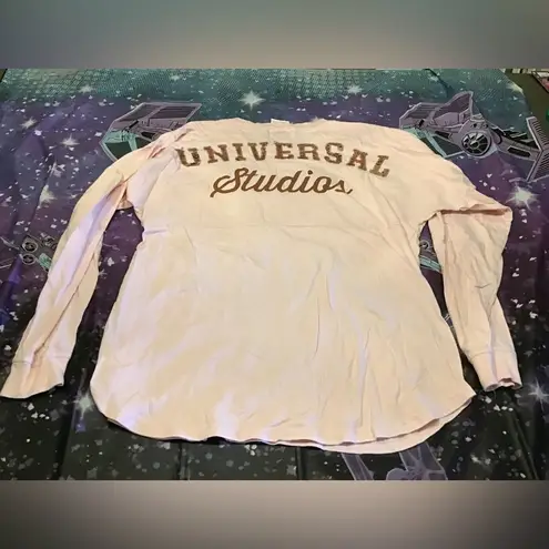 Universal studios rose gold sequin “spirit jersey” size small Pink