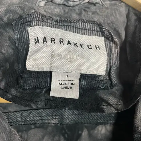 Evereve Marrakech Amber Tie Dye Moto Jacket in Black/White Size S