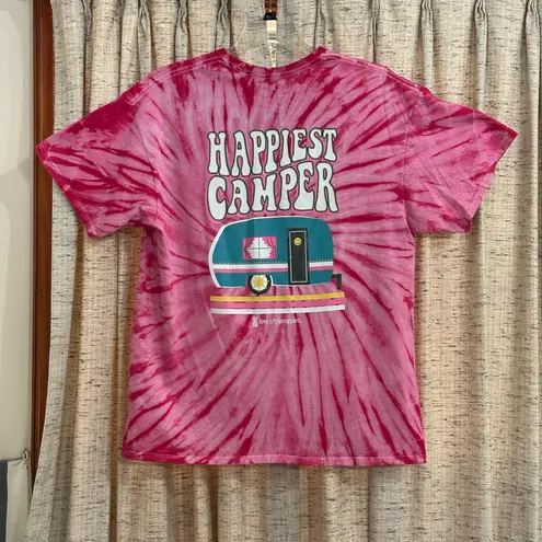 Love & Pineapples Pink Tie Dye “Happiest Camper” T