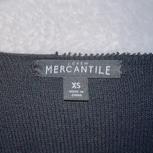 J.Crew  Mercantile J8002 Collarless Sweater Blazer Cardigan in Black size XS