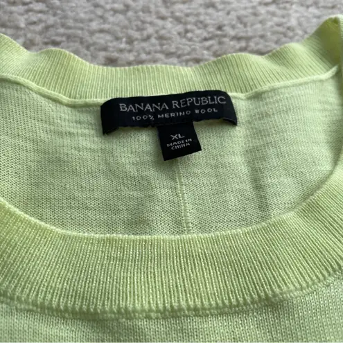 Banana Republic  neon wool sleeveless sweater vest