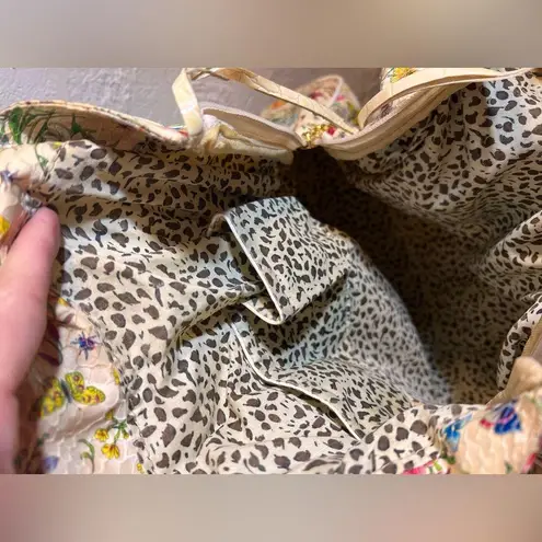 Floral Cream White Shoulder Bag Y2K braided handles vintage summer cottagecore