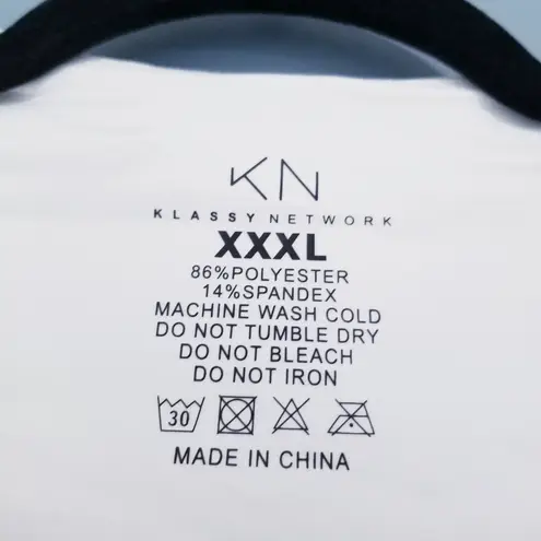 Klassy Network White Bramisuit One Piece Racer Back Backless Bodysuit Size undefined