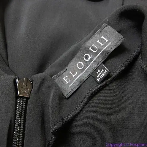 Eloquii NEW wide leg jumpsuit short sleeve white trim, 14