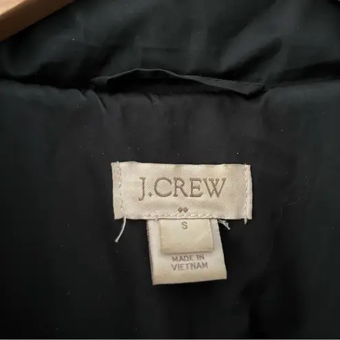 J.Crew  Puffer Black Argyle Print Button Front Quilted Jacket Coat Size Small