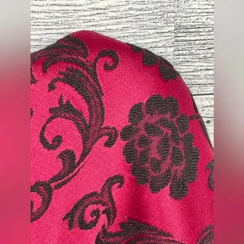 Cykxtees Sleeveless Maxi Dress Velvet Red Brocade VINTAGE 90's Y2K XL Black