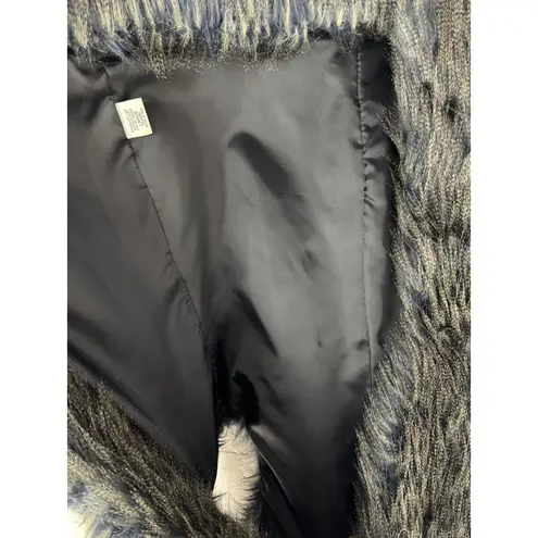 Candela Indigo Faux Fur Mahala Vest Size Medium SIZE LARGE