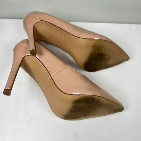 Michael Shannon MICHAEL by Beige Patent Leather Pointed Toe Stiletto Heels