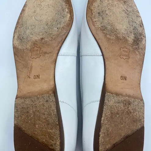 Enzo Angiolini White Liberty 25 leather Loafers Flats womens sz 8N