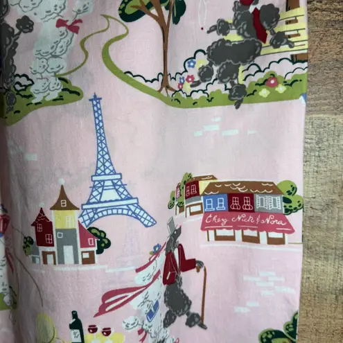 Nick & Nora Pajama Set Womens Medium Dogs Lover Poodles Novelty Paris