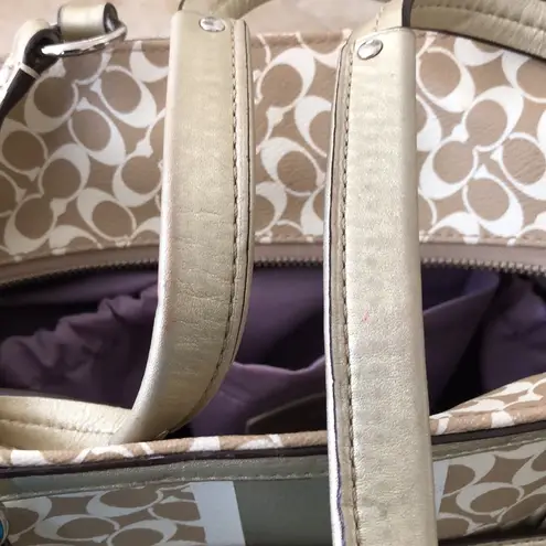 Coach Tote Purse Diaper Bag Work Beach Travel Signature Canvas