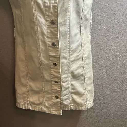 Jessica Simpson #308  cream, denim dress Size XS