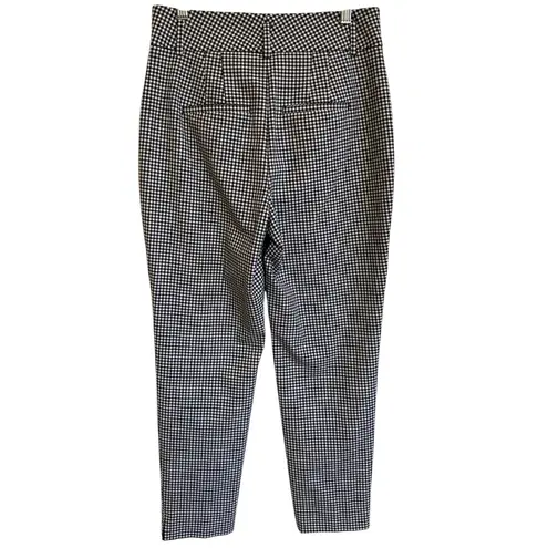 White House | Black Market WHBM Elle Slim Tapered Ankle in Gingham Size 4 Black w/ White Gingham EUC
