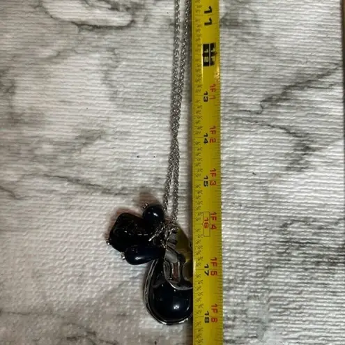 C Est.1946 Fashion Silver Tone Cluster Charm Pendant Statement Necklace