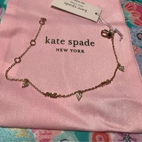 Kate Spade  New York Gold Tone Mama Charm Bracelet