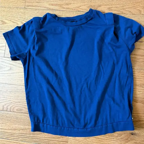 Ted Baker London Women’s Short Sleeve Top – Navy – Size 2 (US Small/Medium) Blue