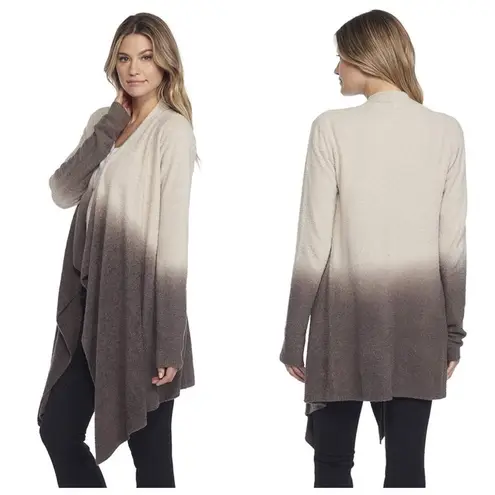 Barefoot Dreams Bamboo Chic Lite Ombre Calypso Wrap Cardigan Stone Cocoa 1X NWT