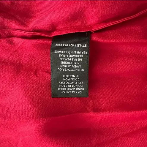 Rebecca Taylor Women’s GORGEOUS bell sleeve Elegant Red Satin Blouse sz 12