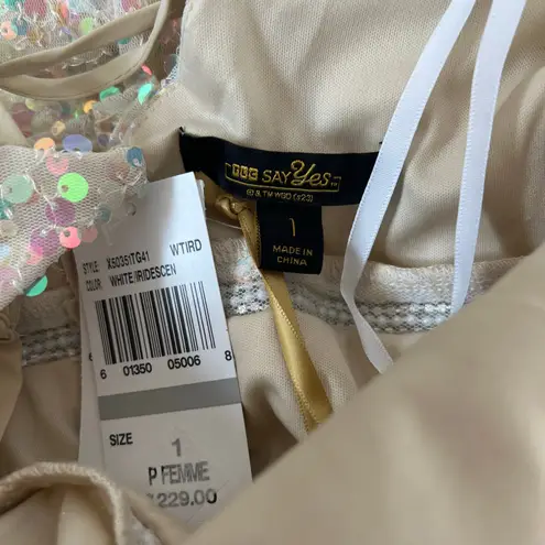 NEW Say Yes Sequin Tiered Gown Prom Multi color Dress Iridescent Size undefined