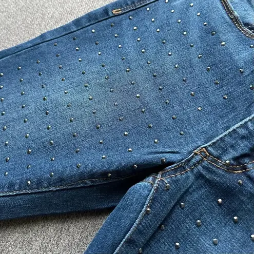 Bebe  Heartbreaker Sparkle Studded Skinny Jeans Size 26 NWT - Image 7