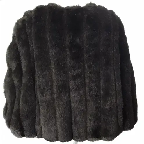 Brandon Thomas Brown Faux Fur Cape/Capelet