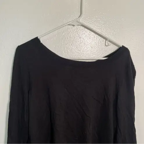 Ann Taylor  Sweater Blouse Black Light Pink M