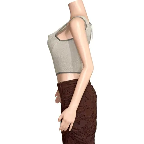 With Jean WITH JÉAN June Corset Top, Grey, Small