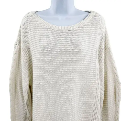 Prologue Chunky Cable Knit Sleeve Sweater