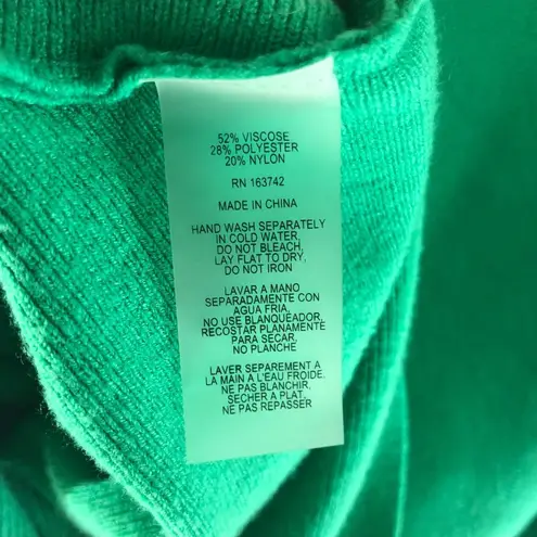 Vila Milano Womens Sweater Dolman Sleeve Button Detail Crew Neck Green M