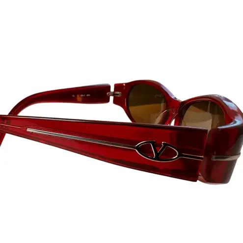 Valentino Garavani Valentino Oval Cat Eye Sunglasses Red Gradient Frames Prescription Lenses Frames