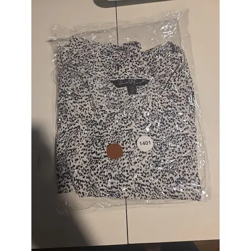 Velvet Heart Women's XL White Leopard Tank Top, Sleeveless Animal Print, Summer