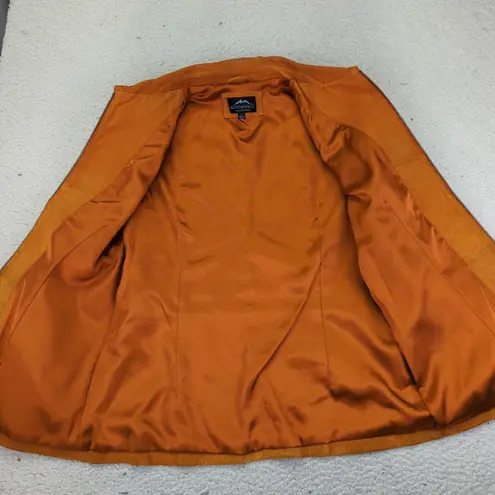 MontanaCo Suede Leather Jacket Women's Full Zip Copper Orange Warm Tone Large