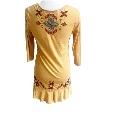Johnny Was JWLA Tunic Top Women Size S Embroidered Southwest Aztec Boho Western