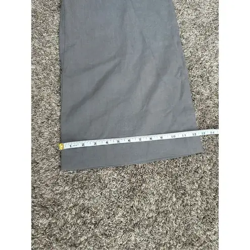 J. Crew Point Sur Gray Seaside Linen Blend Crop Wide Leg Pants Size 8T Lagenlook