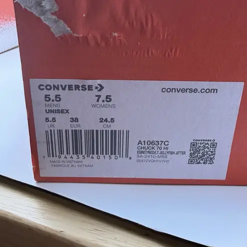 Converse Brand New  Chuck 70 Valentine's Day White Red A10637C Woman's Size 7.5