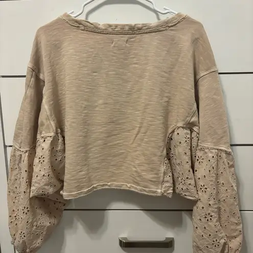 Anthropologie  Pilcro Batwing Eyelet Sweatshirt