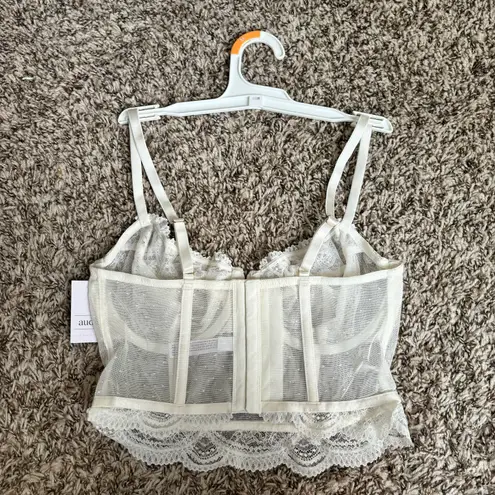 Target Auden Women Mesh/Lace Corset - White Size Large