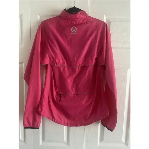 Canari Womens Large Pink Long Removable Sleeve Bike Jacket MTB CyclingJersey